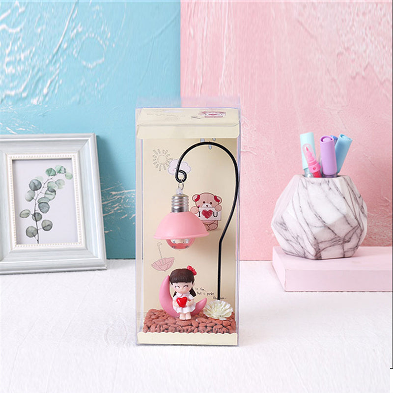 Doll Sitting on Moon Creative Night Lamp