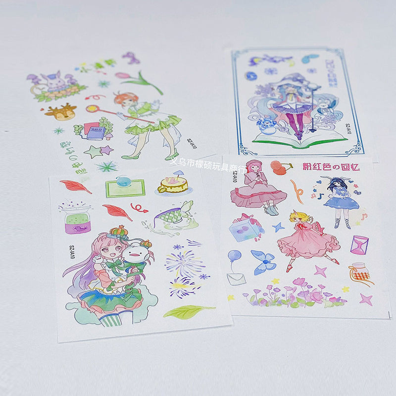 Korean Handy Girls Pocket Stickers Set