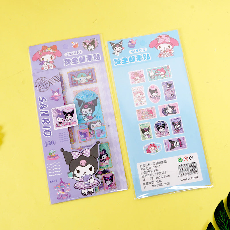 Sanrio Gold Stamp Sticker Pack of 2 Sheets