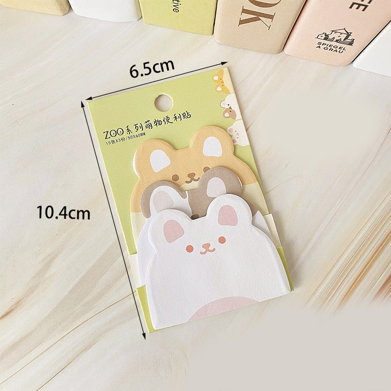 Adorable Animal Faces Sticky Notes Packet