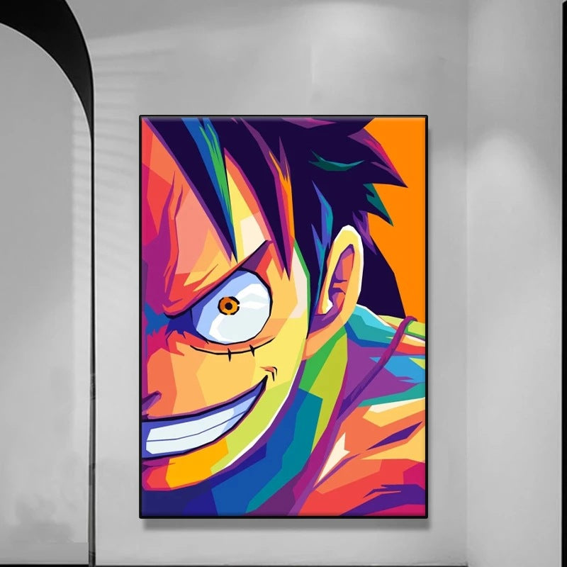 One Piece Luffy Zoro Vibrant Canvas Cloth Printed Poster