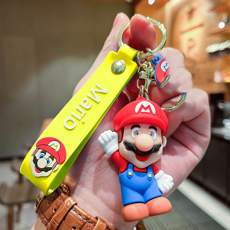 Super Mario Keychain with Rubber Strap