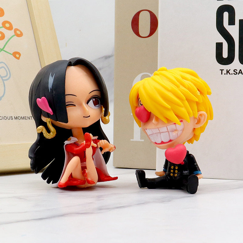 One Piece Luffy Zoro Sanji Car Decoration Figures