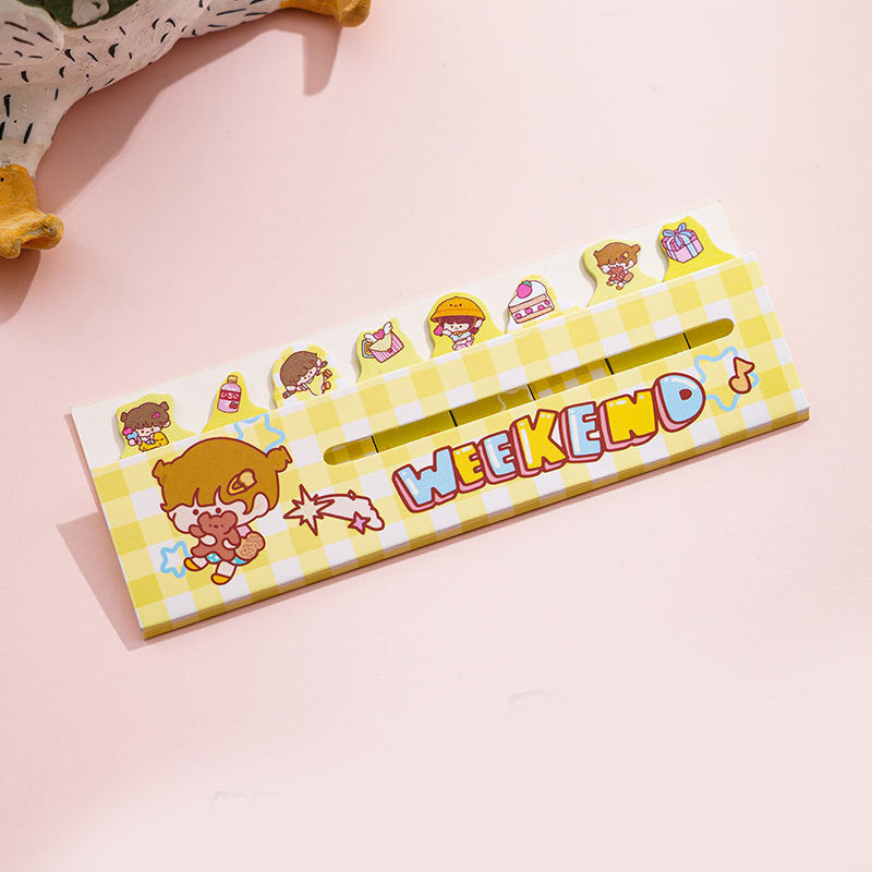 Cartoon Colorful Girly Sticky Notes Mini Bookmarks