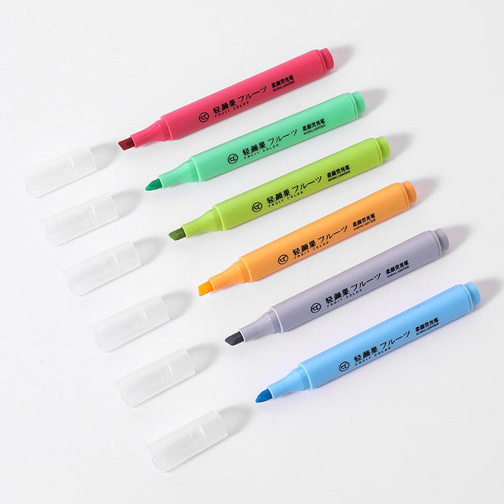 6 Mini Eye Protection Oblique Highlighters