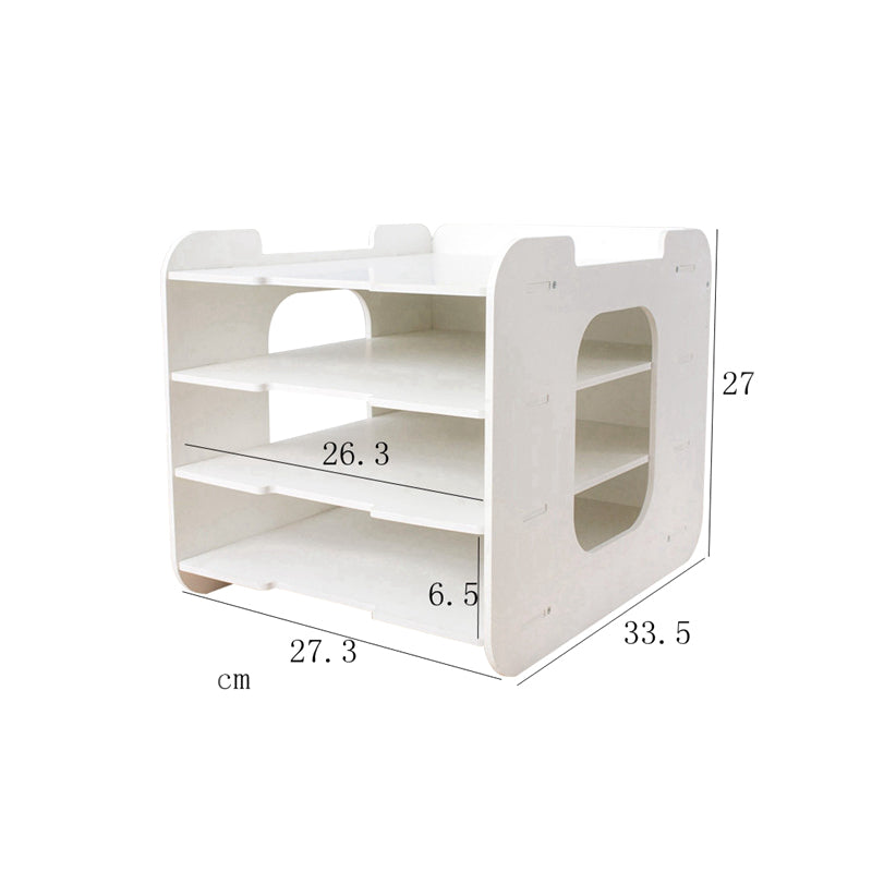 4 Tiers PVC Desktop File Storage Organizer