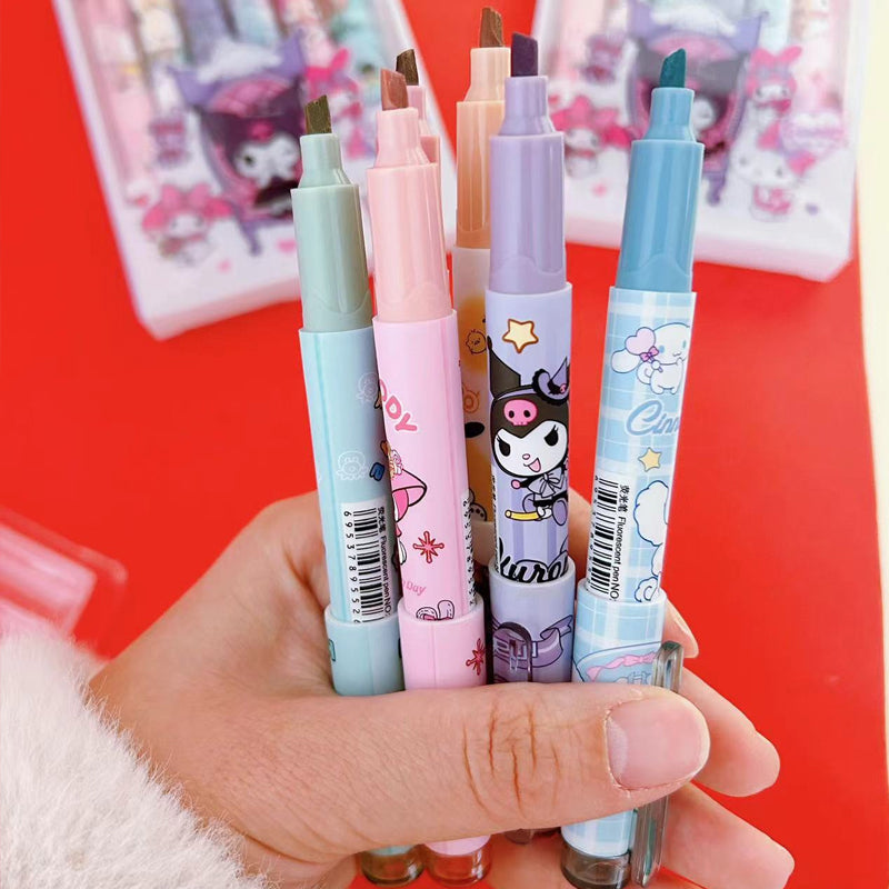 High Quality Super Cute Sanrio Cartoon highlighter Pack of 6