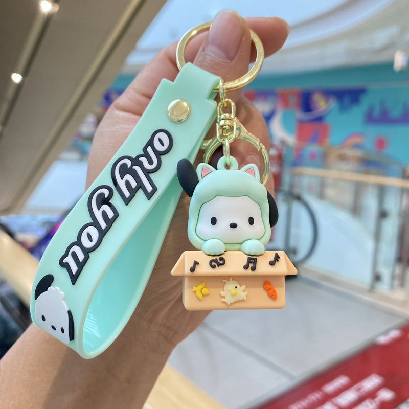 Playful Sanrio Character Pendant Keychain