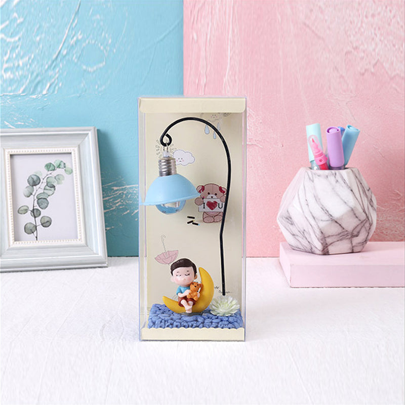 Doll Sitting on Moon Creative Night Lamp