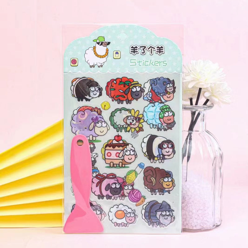 Kawaii Sticker Packet of 2 Sheet with Paster