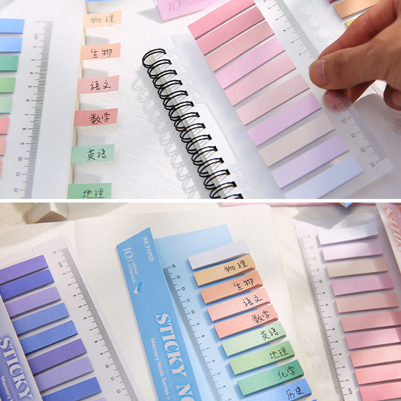 Pastel Color Mini Stripe Bookmark Sticky Notes