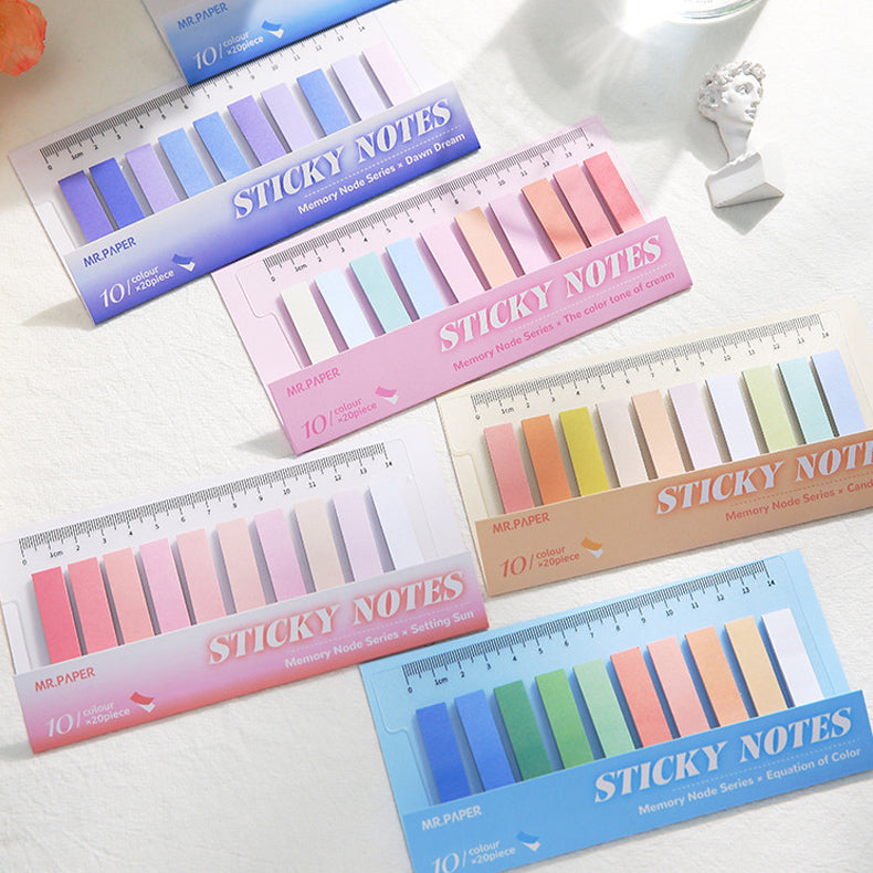 Pastel Color Mini Stripe Bookmark Sticky Notes