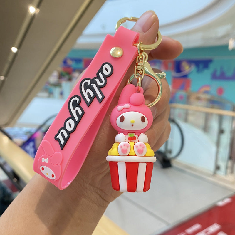 Playful Sanrio Character Pendant Keychain