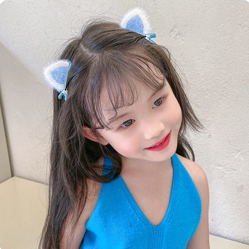 Children's Cat Ears Hairpin Clip Set of 4 Pairs