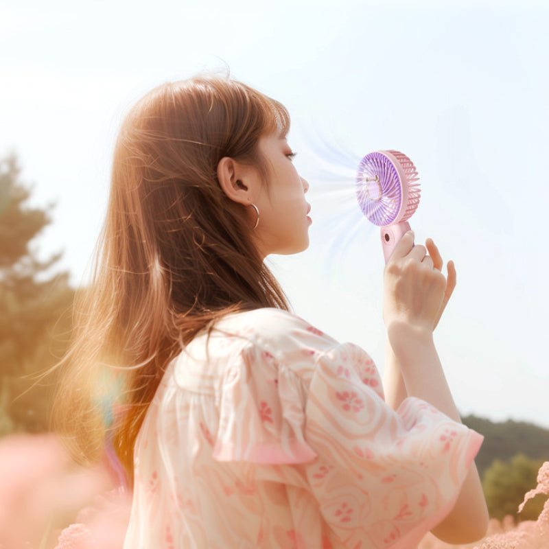 Colorful Mini Handheld Fan – Portable Three-Speed Summer Fan for Travel & Daily Use