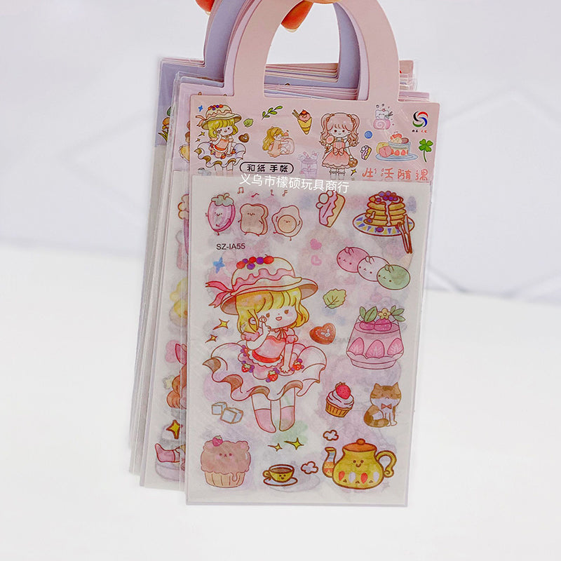 Korean Handy Girls Pocket Stickers Set