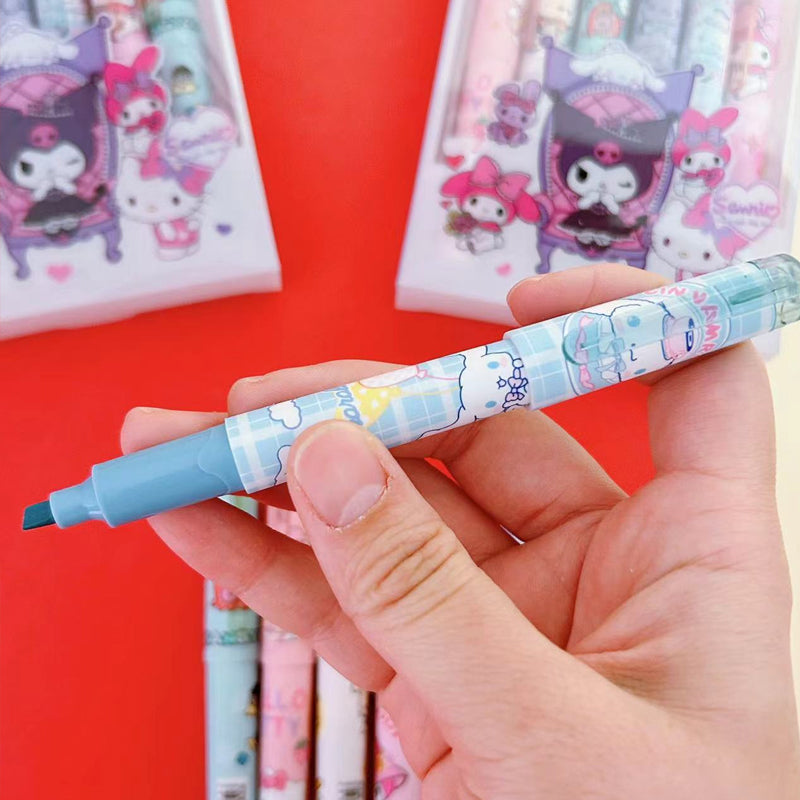 High Quality Super Cute Sanrio Cartoon highlighter Pack of 6