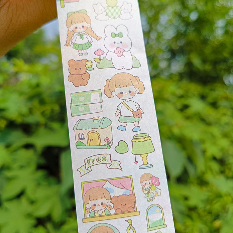 Zemu Cartoon Cute Paper Washi Tape Stickers