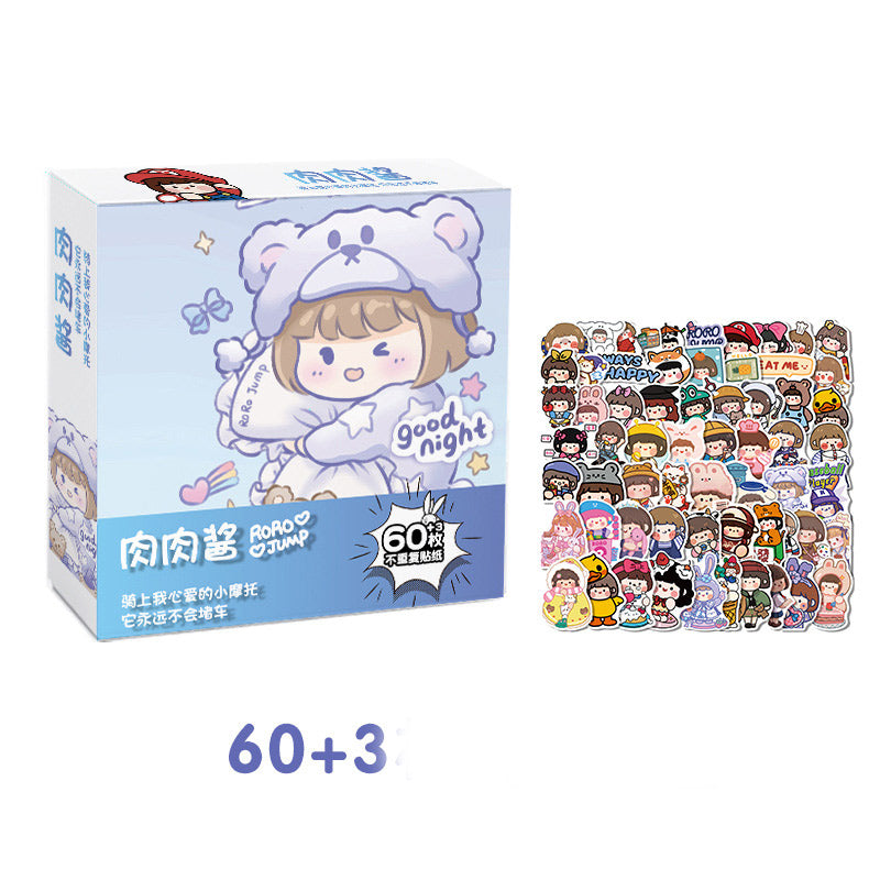 60Pcs Cute Sticker Gift Box Set