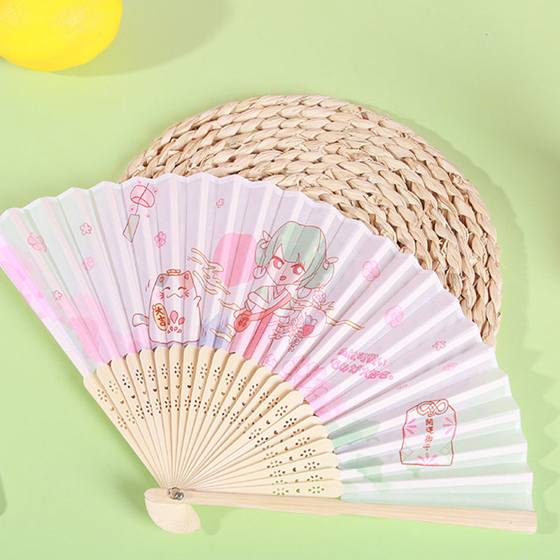 Japanese Style Printed Foldable Hand Fan