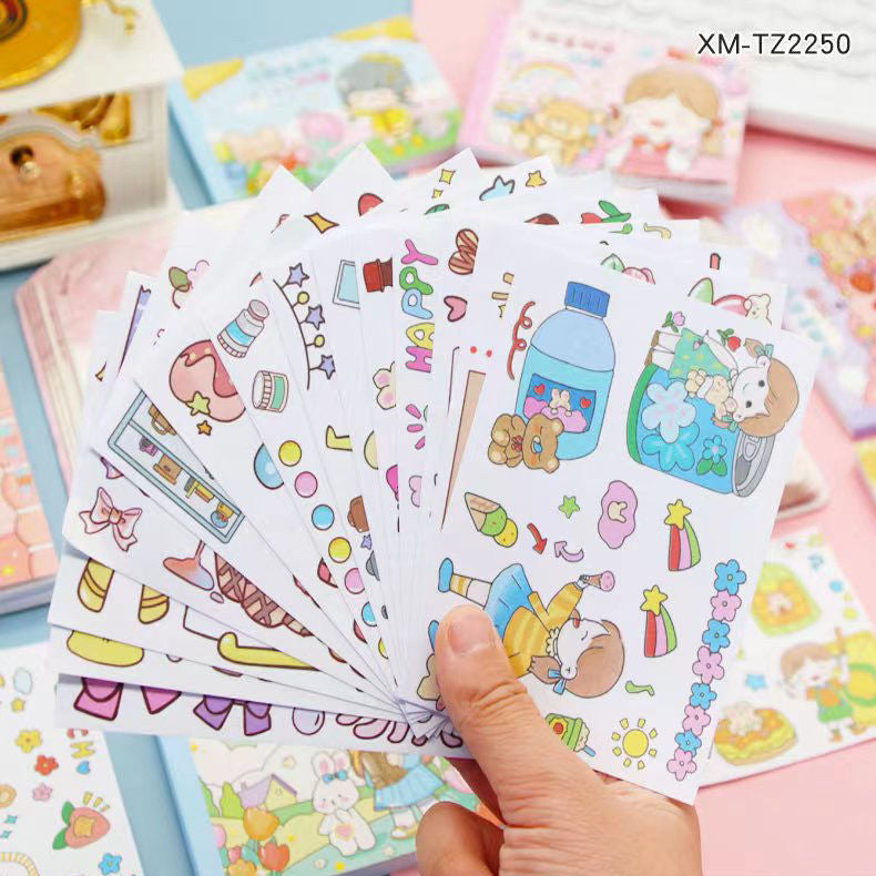 25 Sheets Korean Waterproof Sticker Book