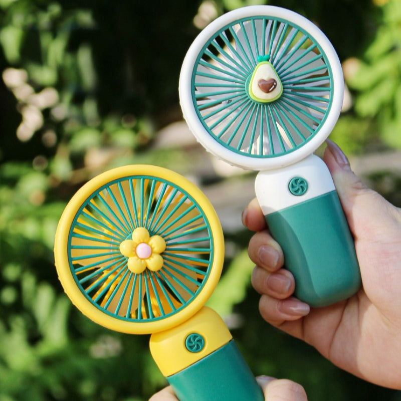 Mini Handheld Fan with Flower Design – Portable USB Summer Fan with Stand