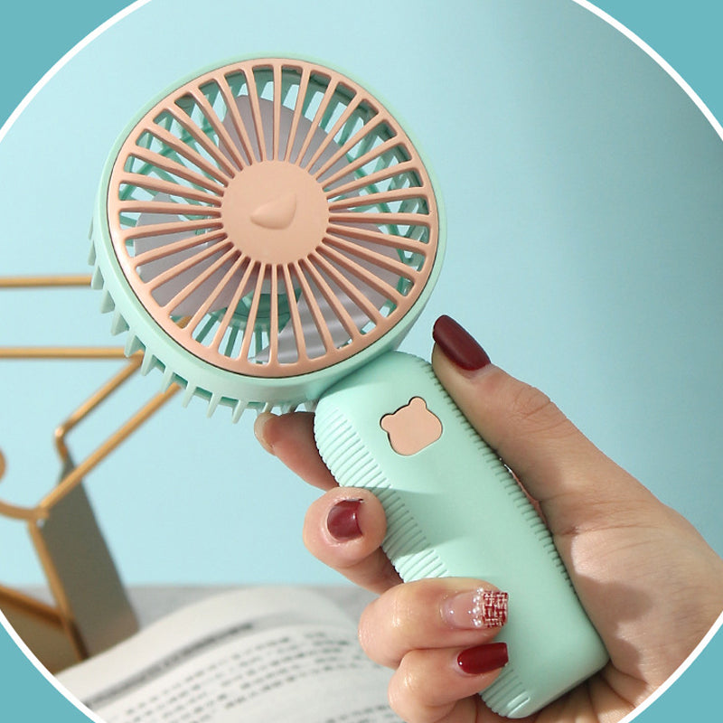 USB Rechargeable Silent Portable Fan with Phone Holder