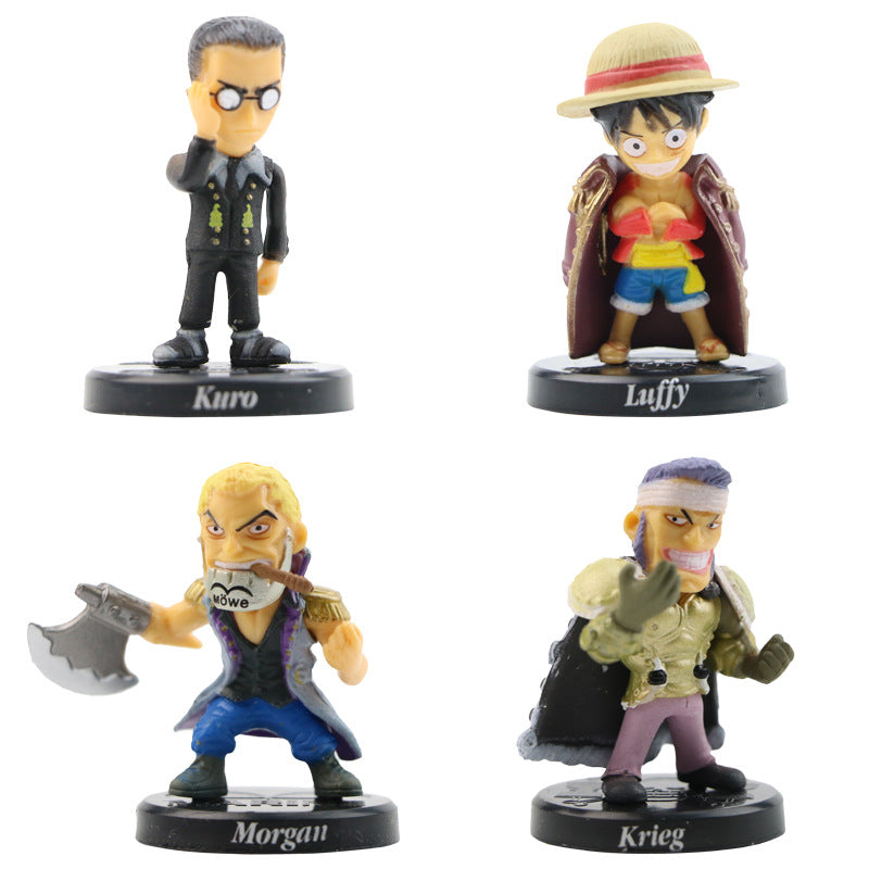 Set of 4 One Piece 4cm Mini Figures