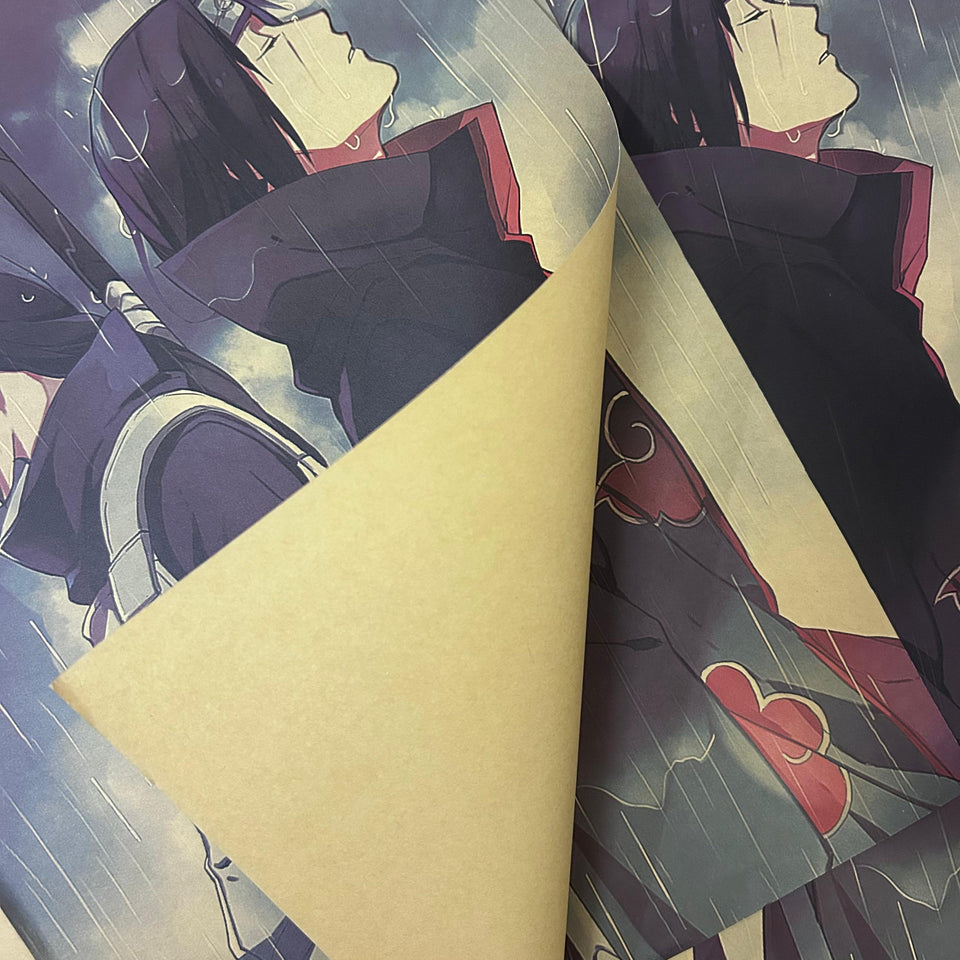 B3 Itachi Standing Kraft Paper Poster
