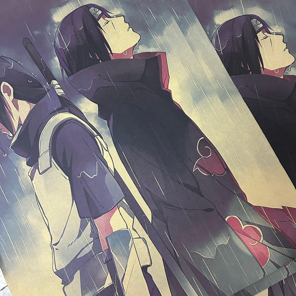 B3 Itachi Standing Kraft Paper Poster