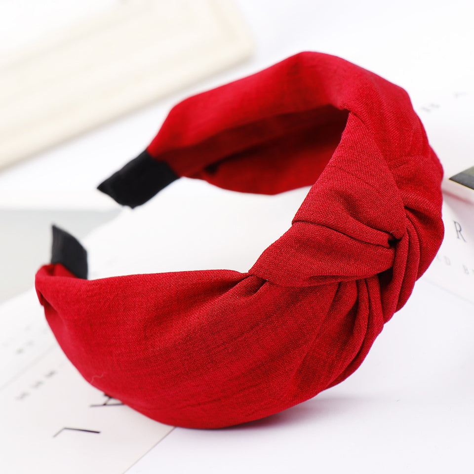 Trendy Knot Single Color Hairband