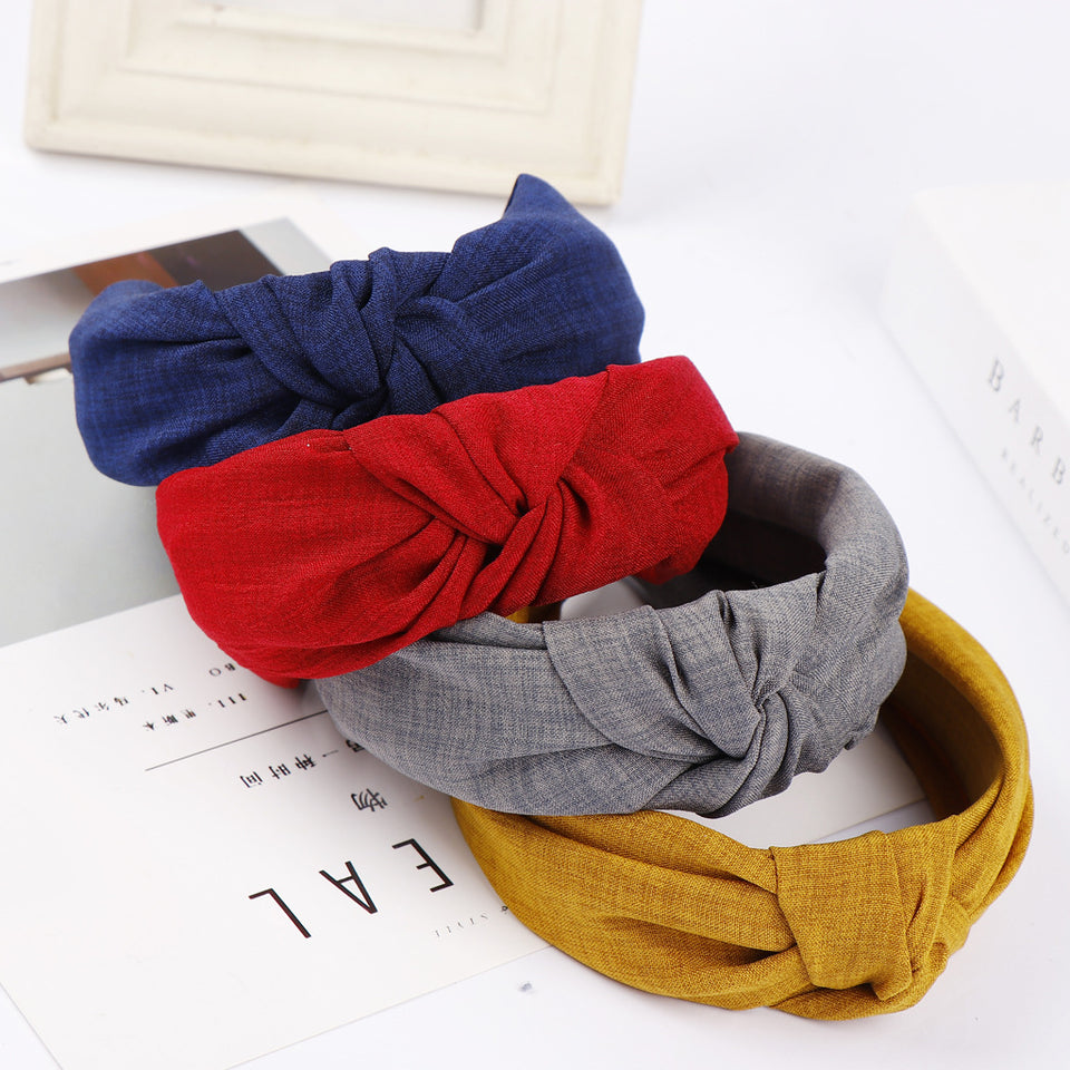Trendy Knot Single Color Hairband
