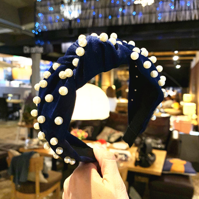 Trending Stylish Pearls Hair Bands With Knot