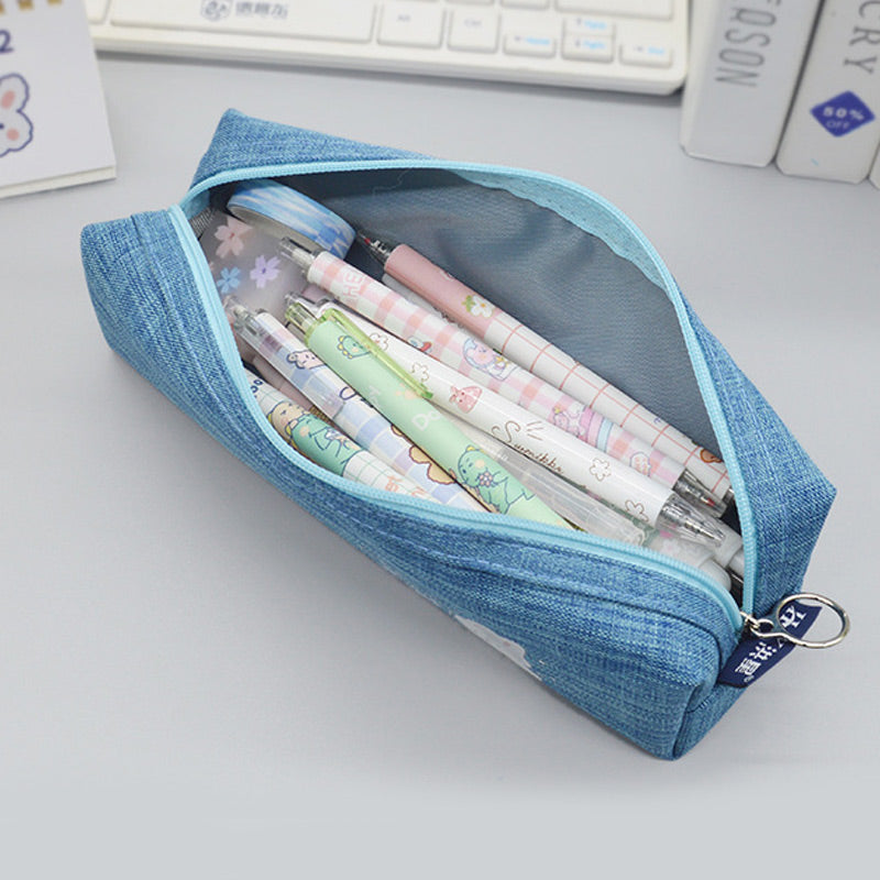 Square Shape Zipper Pencil Box