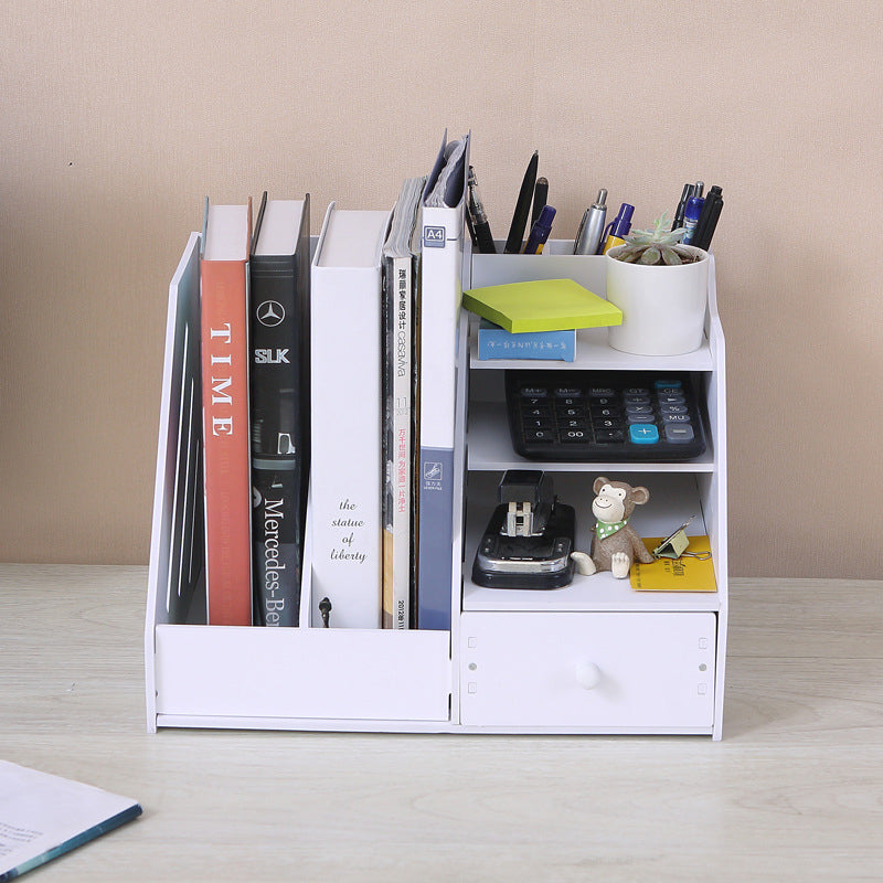 Multi-Layer Table Organizer Storage Box with Drawer