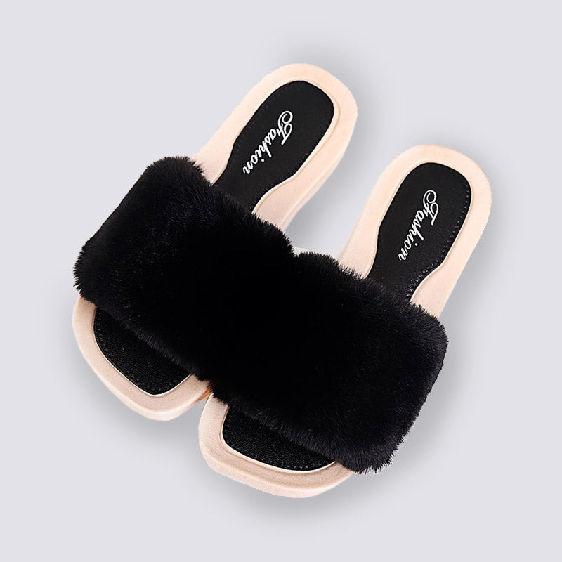 Korean Fuzzy Female Slippers