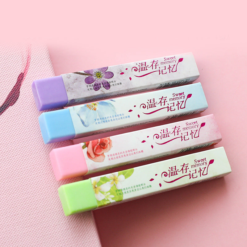 Set of 4 Sweet Memory Color Strip Eraser