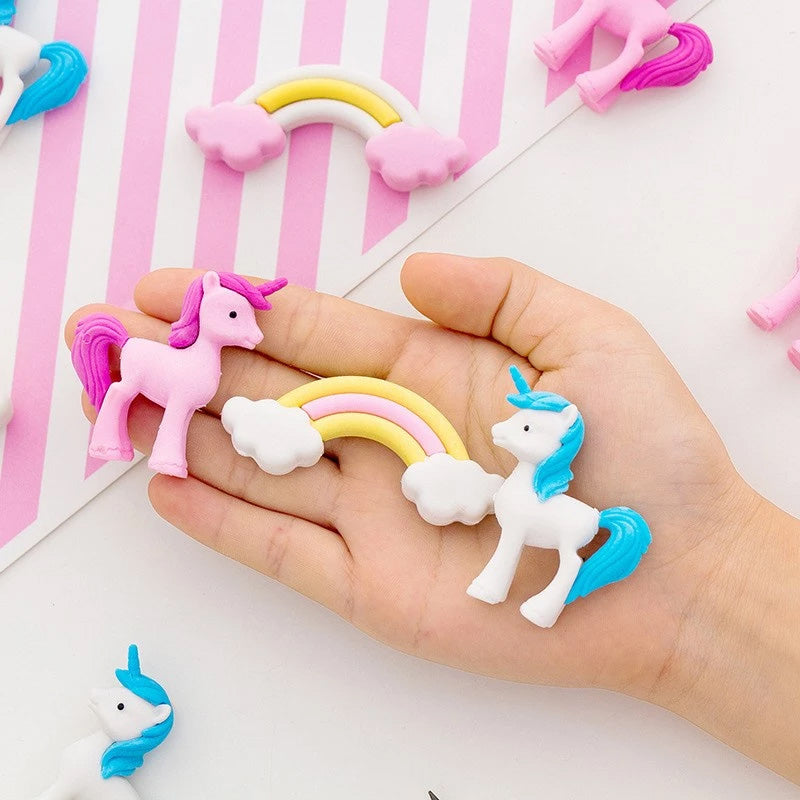 Novel Kawaii Pony unicorn Eraser Set