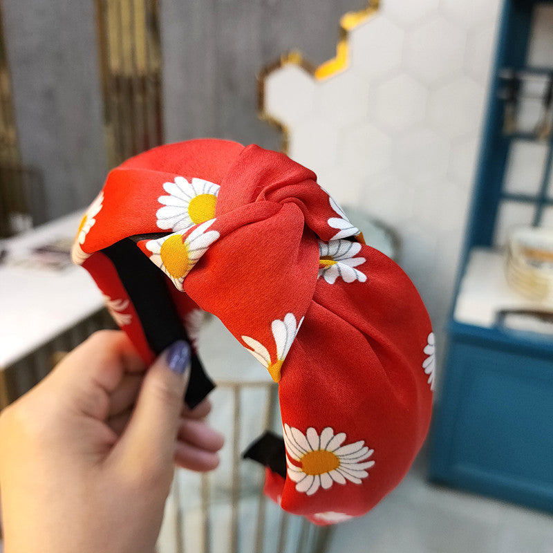 Stylish Knot Flower Printed Hairband