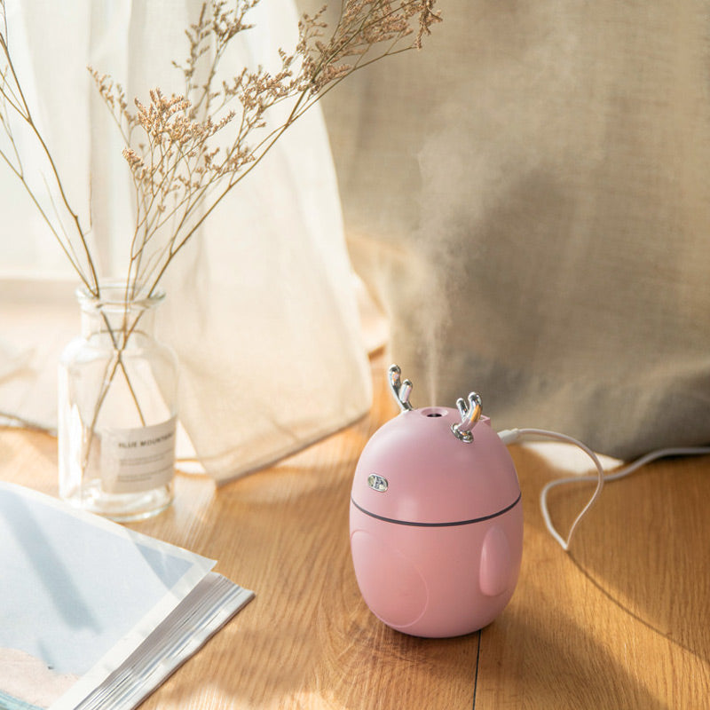 Deer Face Mini USB Humidifier Aroma With Fan and Lamp