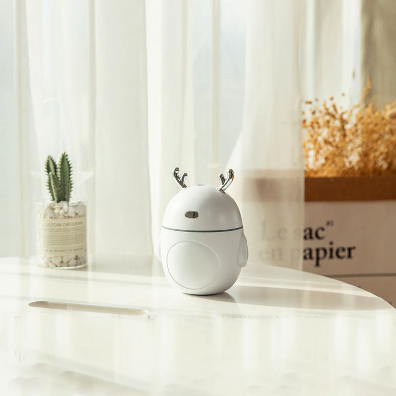 Deer Face Mini USB Humidifier Aroma With Fan and Lamp