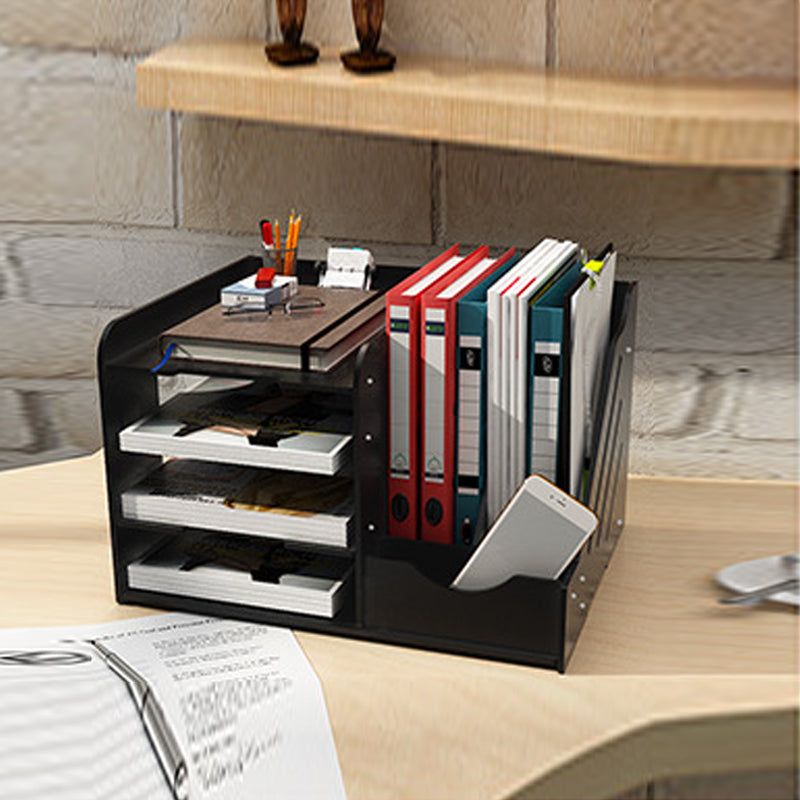 10 Compartment Desk Organizer Multi-layer Folder Storage Box