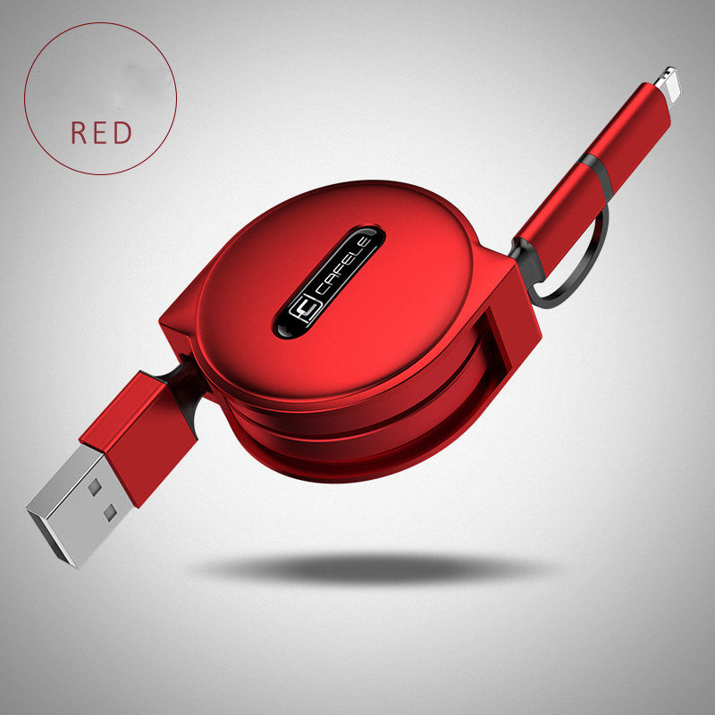 Stylish Cafele 2 in 1 Retractable USB Cable