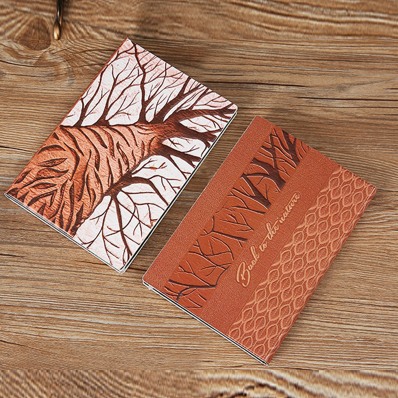 Old Tree 3D Embossed Faux Leather Cover Notebook