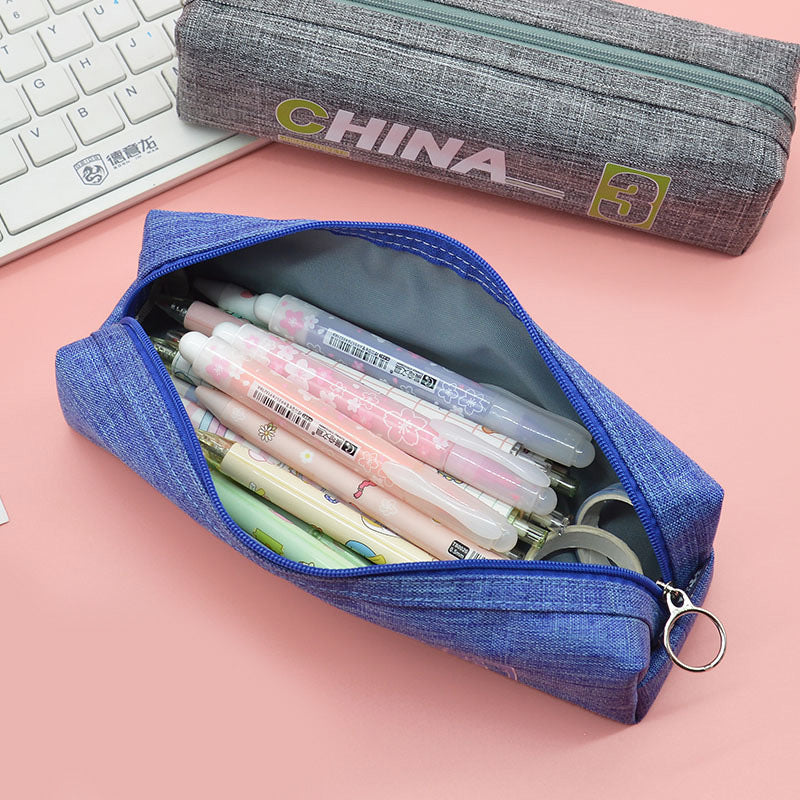 Square Shape Zipper Pencil Box