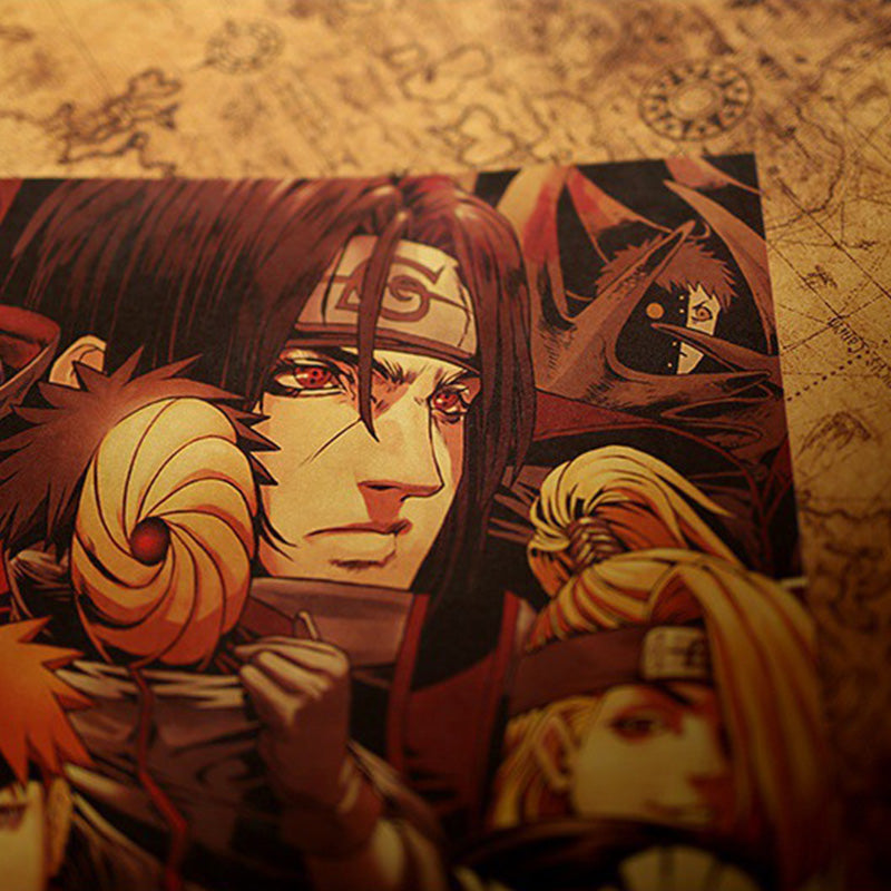 Naruto Akatsuki Group Characters Kraft Paper