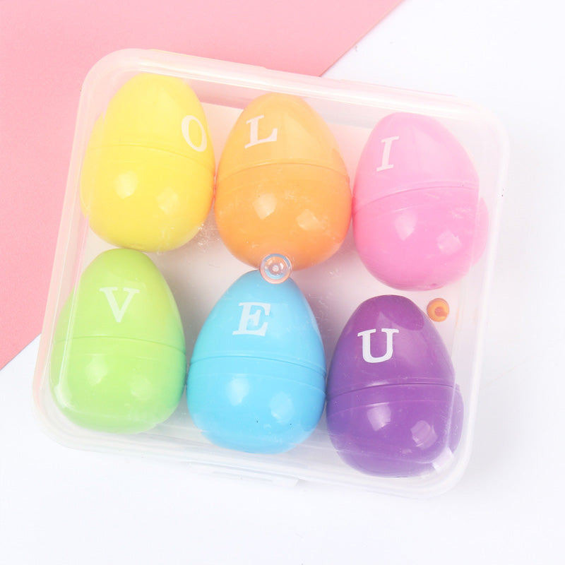 Set of 6 Mini Egg Shape Marker