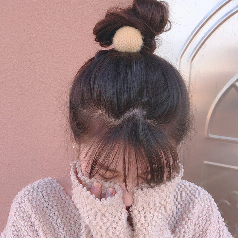 Set of 5 Large Pom Pom Hair ties Scrunchies