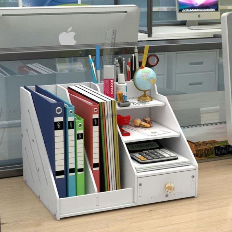 Multi-Layer Table Organizer Storage Box with Drawer