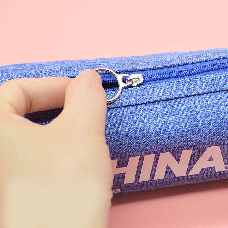 Square Shape Zipper Pencil Box